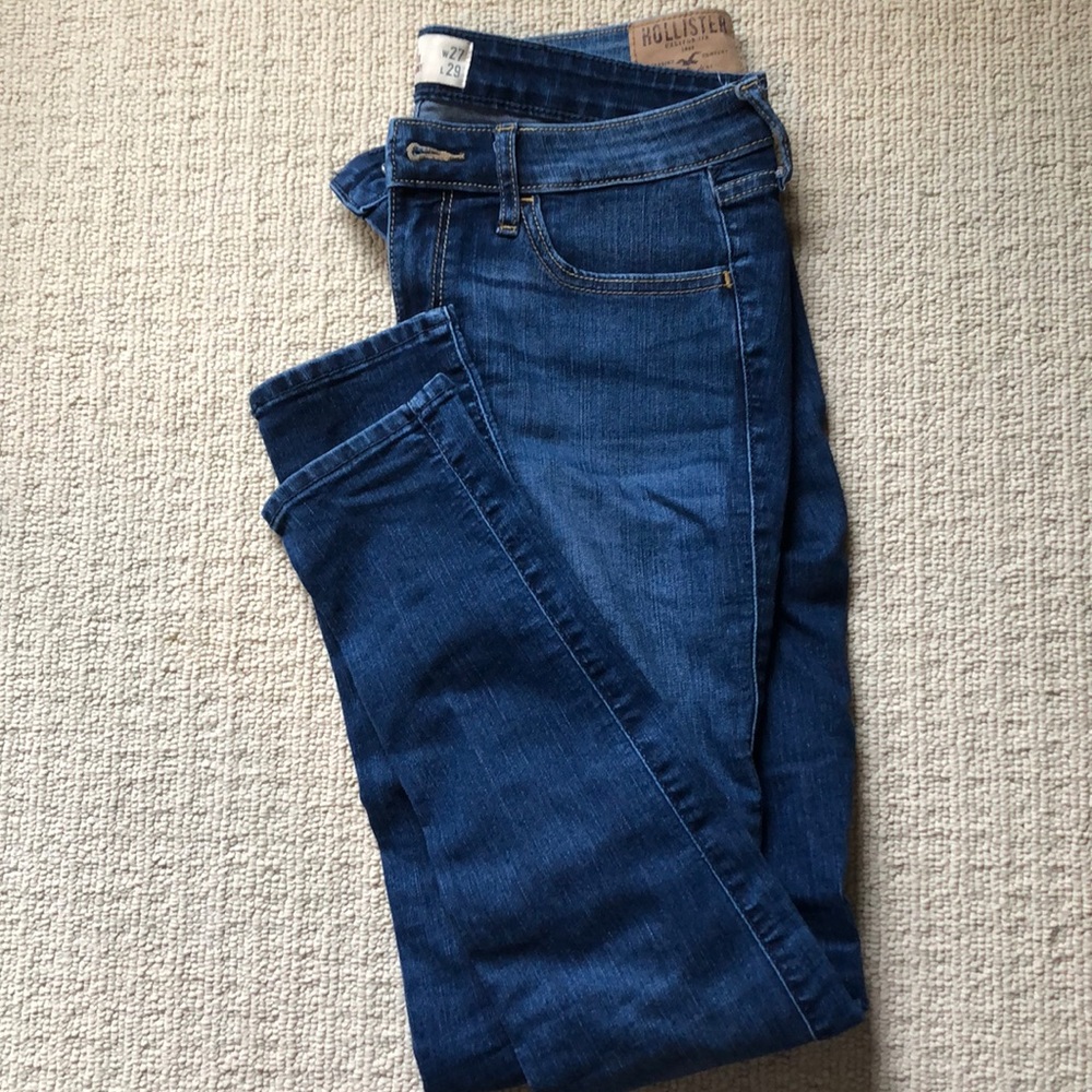 DENIM BLUE HOLLISTER SKINNY JEANS